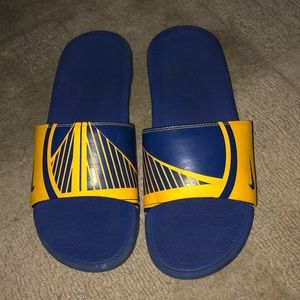 Slide on shoes. Warriors